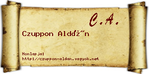 Czuppon Aldán névjegykártya